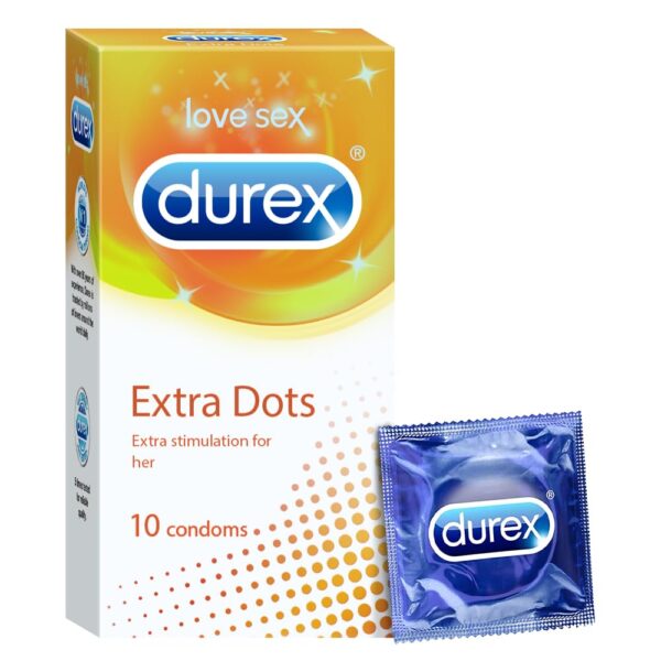 Durex Extra Dotted Condoms (Pack of 10) Discreet Delivery