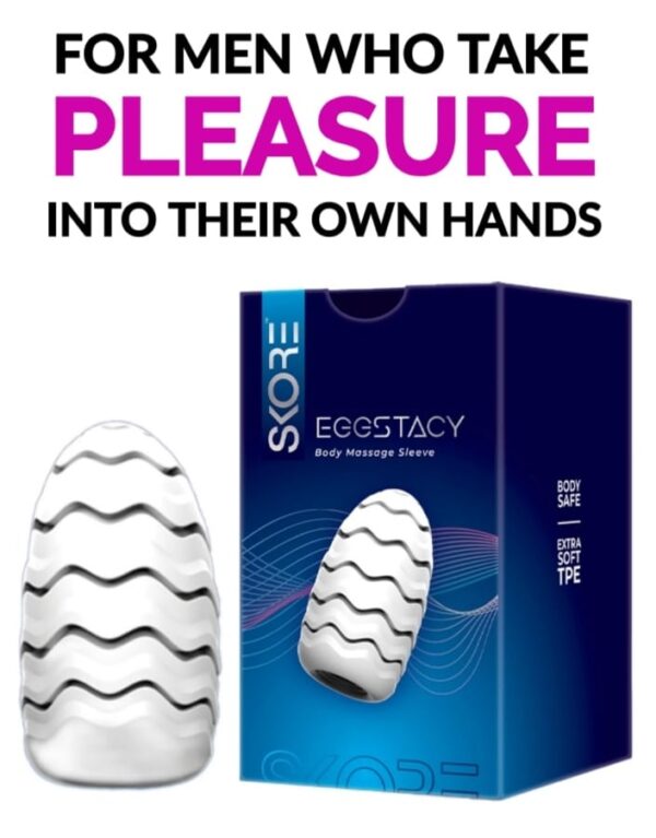 Skore Eggstacy - Pleasure Toy For Him (Washable | Soft & Skin Friendly) FOR AGE 21+ ONLY